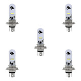 Lâmpada Farol Led H4 Super Branca 8000k Moto Carro kit com 5